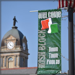 Downtown Findlay (Irish block banner)